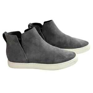 Birdies The Falcon Graphite Gray Suede Sneaker Ankle Boots Women's Size 7.5
